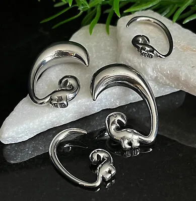 PAIR Surgical Steel Dinosaur Tapers Plugs Tunnels Gauges Guage Expander Hangers • $23.95