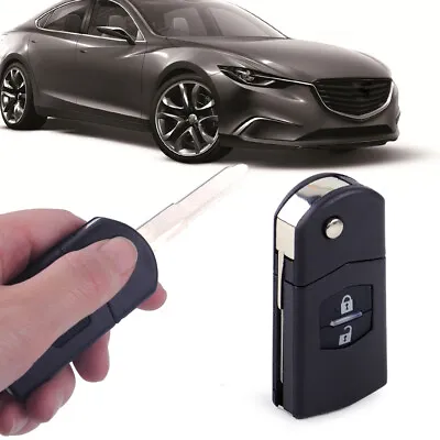 2 Buttons Flip Key Shell Fob Case Replacement Fit For Mazda 3 5 6 Em • $16.90