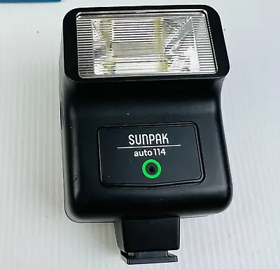 Vintage Sunpak Auto114 Flash + Manual + Original Packaging Made In Japan RARE • $72