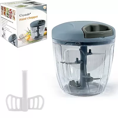 Pulling Food Powerful Manual Chopper Hand Vegetable Shredder Cutter Kitchen Tool • £6.85