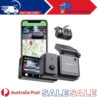 $309 • Buy Heaboli 4K Dual Dash Cam Front And Rear, Wi-Fi GPS, Dash Camera For Cars With 3