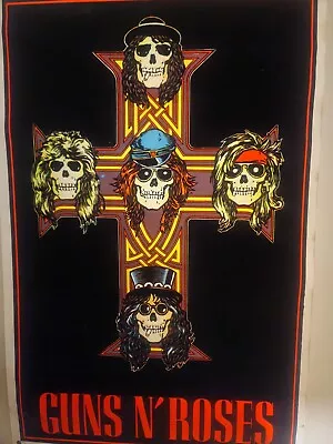 Rare Velvet Flocked 1988 Guns N Roses Black Light Poster • $21.50