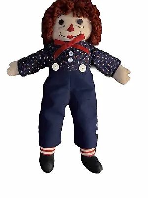 COOL VINTAGE 1970s CLOTH RAGGEDY ANN LARGE SIZE DOLL 20 Inches Adorable Classic • $15