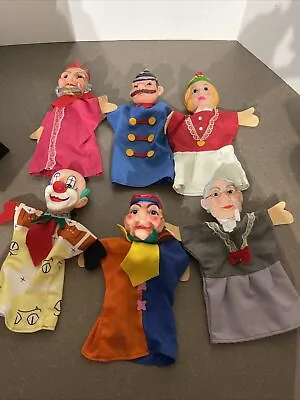 $58.85 • Buy Vintage 70's Mr Rogers Neighborhood Puppets Lot Of 6 Pre-owned King Clown Joker