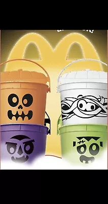 2023 McDONALD'S Halloween Bucket Pail Classic Boo Buckets HAPPY MEAL TOYS Or Set • $3