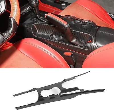 Interior Center Console Gear Shift Panel Trim Carbon Fiber For Ford Mustang 15+ • $70.99