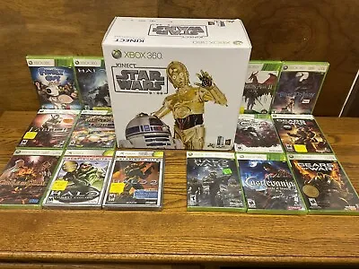 Microsoft Xbox 360 Console Kinect Star Wars  R2D2 Slim New W/14 Sealed Games • $1700