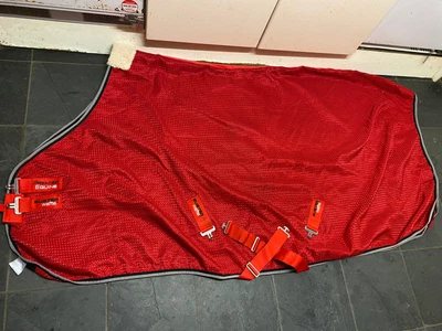 £49.99 • Buy 6ft6 Premier Equine Buster Waffle Cooler Bright Red Stable Travel Show Rug