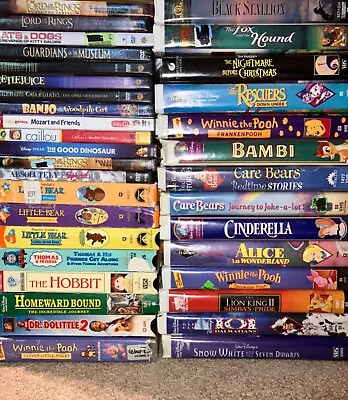 You Pick & Choose MOVIES VHS Lot Fantasy Family Kids Animated Disney Vintage HTF • $3