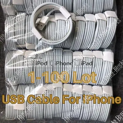 Bulk Lot USB Fast Charger Cable For IPhone 14 13 12 11 8 7 6 5 SE Charging Cord • $309.99