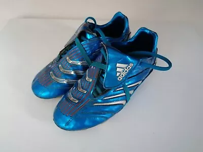 2006 Blue/silver Adidas Predator Absolute Traxion  Beckham Football Boots Uk 3.5 • £40
