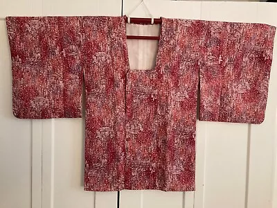 Vintage Traditonal Japanese Silk Kimono / Haori -  Silk Kimono Jacket Robe • $24.99
