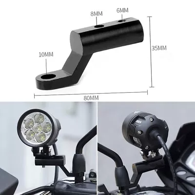 M6/M8 Mirrors Light Extenders Extension Adaptor Black For Yamaha Honda Suzuki EQ • £5.95