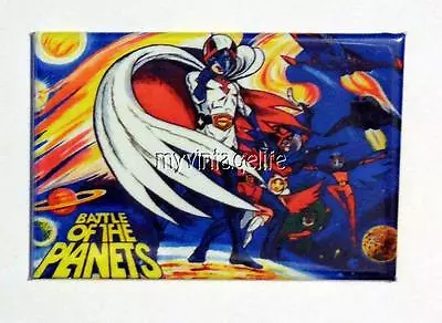 BATTLE OF THE PLANETS Metal LUNCHBOX   2  X 3  Fridge MAGNET ART • $8.25