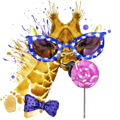 £2.99 • Buy Girls Funky Giraffe  Iron On T-Shirt Transfer Print Free P&P