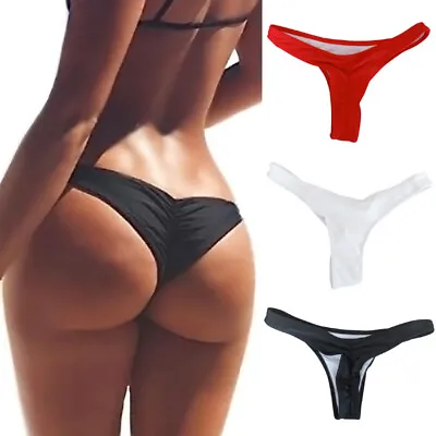 Women's Briefs Bikini Bottom Brazilian Thong Swimsuit Swimwear Swimming Trunk • $4.16