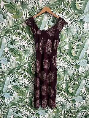 Maria Grachvogel Brown Silk Polka Dot Dress Size 14 • £12