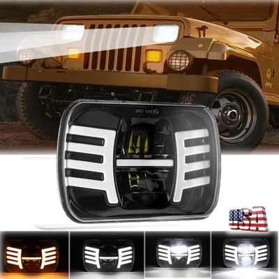 $41.99 • Buy For 1995- 1996 1997 Nissan Pickup Hardbody LED Headlights Hi/Lo Sealed Beam 7x6 