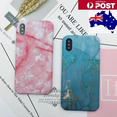 $8.99 • Buy IPhone 6 6S 7 8 Plus X Xs Marble Pattern Funny Hard Fashion Bling Case Cover