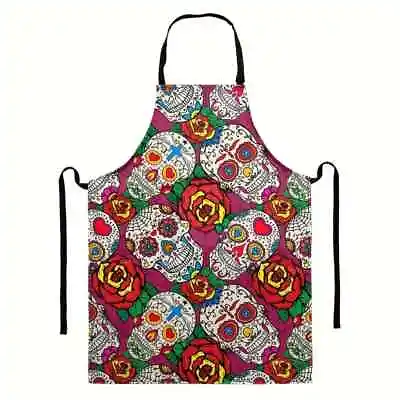 Sugar Skull Pattern Apron Dinner Party Cooking Best Gift For Chef Type-C THB-88 • $13.95