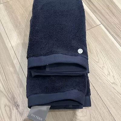 2 Restoration Hardware Ultimate Hydrocotton 802 Gram Turkish Hand Towels Navy • $49