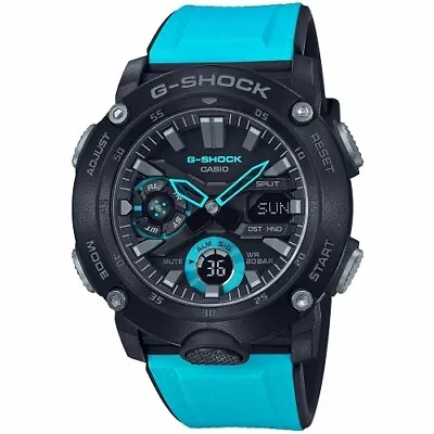 Casio G-Shock Analogue/Digital Carbon Core Guard Black/Blue Men's Watch GA200... • $184.90