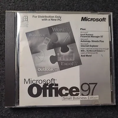 Microsoft Office 97 W Key Small Business Edition Vtg Finance Manager Automap IE • $12.98