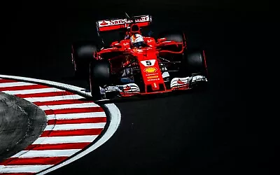 Ferrari F1 Racing Sebastian Vettel Formula One High-Quality 22inx17in Poster # • $64.95