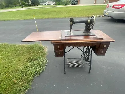 Vintage Sewing Machine In Cabinet • $300