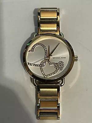 Michael Kors MK-3824 Womens Gold Tone Heart Watch • $19.99