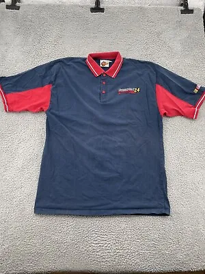 Jeff Gordon Polo Shirt Adult 2XL XXL Navy Blue Short Sleeve Nascar Pit Crew Men • $16.95