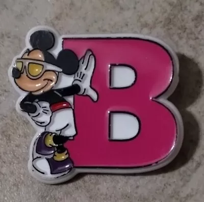 Vintage Mickey Mouse Initial  B  Fashion Pin Brooch USA Disney Monogram Jewelry • $20