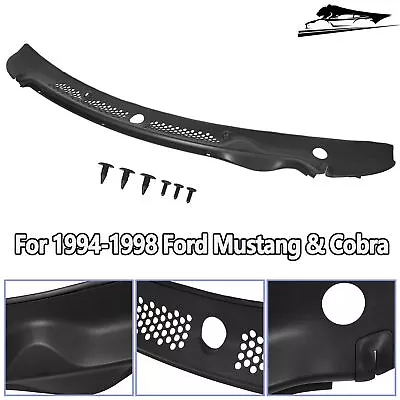 Cowl Vent Windshield Wiper Grille Cover Panel For 1994-1998 Ford Mustang & Cobra • $110.99