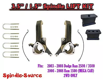 3.5 / 1.5 Lift Kit FITS 03 - 08 Dodge Ram 2500 3500 1500 Mega Cab 2WD 3.5  Axle • $510.84