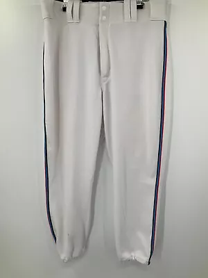 #27 Caleb Smith Miami Marlins Mlb White Majestic Game Used Pants 2019 Sz: 35 • $85