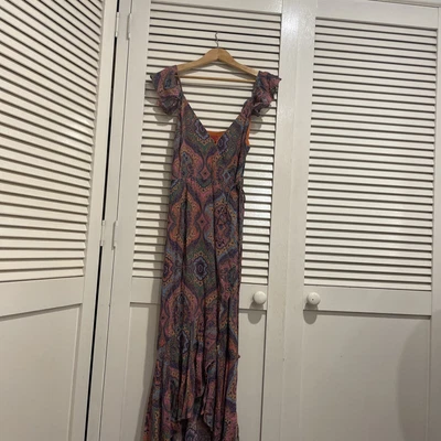 $18 • Buy Tigerlily 10 Boho Paisley Wrap Frill Dress