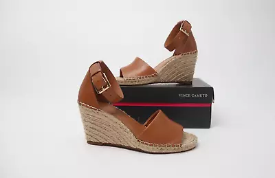 Vince Camuto Womens Leera Espadrille Wedge Sandal Tan 8.5 M US • $34.99