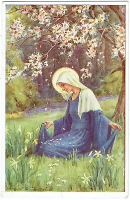 Medici Margaret W Tarrant Postcard 'madonna Of The Meadows' 1949 • £1.49