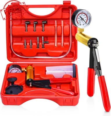 $24.99 • Buy Hand Held Vacuum Pump Tester Set Vacuum Gauge And Brake Bleeder Kit New