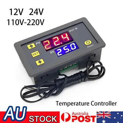 $12.99 • Buy 12/24V Digital Temperature Controller Thermostat Temperature Control Switch AU