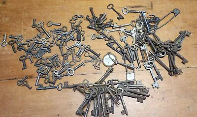  Vintage Antique Skeleton Keys Open & Hollow Barrel Cabinet Door Keys  • $19.99
