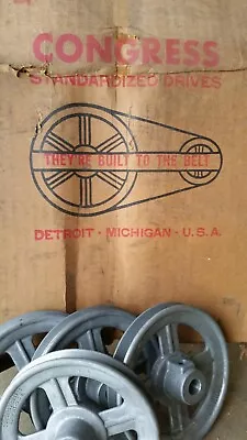 $65 • Buy Congress Pulley 5 Inch, 1/2  Fixed Bore 1 Groove Standard V-Belt, Lot Of 10 ,NOS