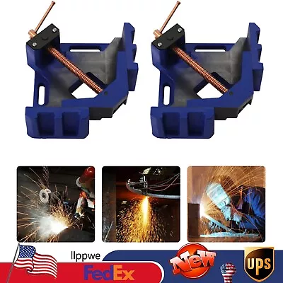 2Pcs 90° 4  Jaw Welder Welding Molding Angle Corner Clamp Bench Vises Metal • $59.85