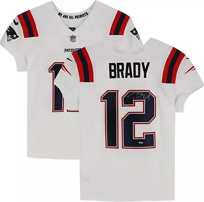 Tom Brady New England Patriots Signed White 2022 - Present Nike Elite Jersey • $2799.99