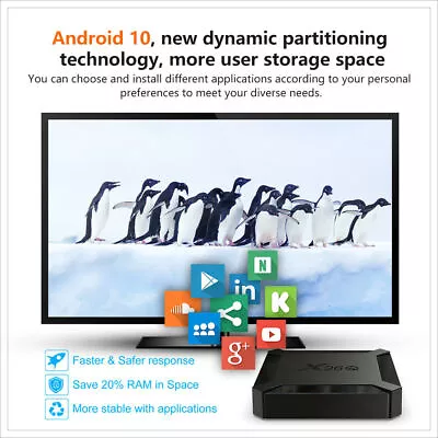 Android 10.0 TV Box X96Q Quad Core HD 4K Media Stream Player Mini PC Dual WiFi • $24.14