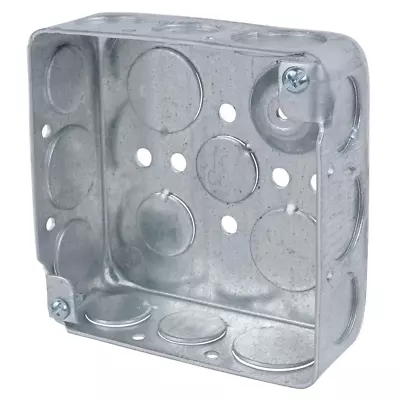 1-Gang 4 In. New Work Metal Electrical Wall Box With Ground Bump • $3.38