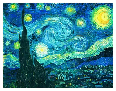 Culturenik Vincent Van Gogh Starry Night Decorative Fine Art Poster Print Unfra • $11.44