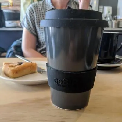 Reusable Tea/coffee Travel Cup/mug Eco Biodegradable Rice Husk Charcoal New • £11.99