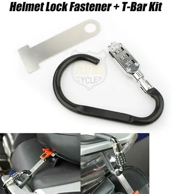 For Harley Motorcycle Helmet Lock Buckle Anti-theft Fastener T-Bar Kit Universal • $9.99