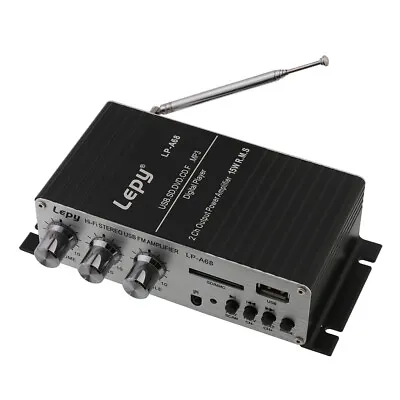 LP A68 Digital 2x15W Mini Amplifier +Remote USB MP3 Media SD Card FM 310-302 • $19.23